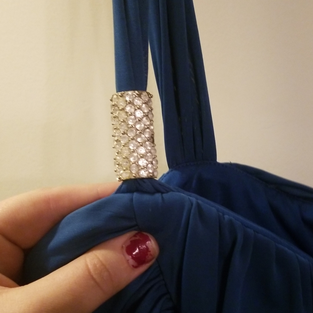 Blue/ teal dress (Semi formal) - Picture 2 of 3